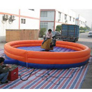 inflatable bull ride game